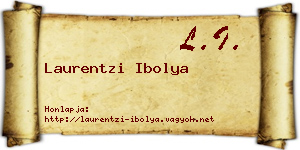 Laurentzi Ibolya névjegykártya