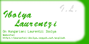 ibolya laurentzi business card